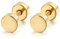 Flongo Männer Ohrstecker Knopf Frauen Ohrringe, 3-14mm Gestüt Stecker Flach Ohrringe Ohrstecker Ohrhänger Gold Taper Fake Plug Tunnel Piercing Herren,Damen