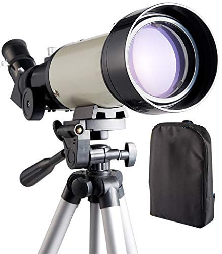 ARCH Outdoor Teleskop, Fernrohr for Kinder, Erwachsene Und Anfänger, 70mm Öffnung 400mm Astronomical Refraktor Teleskope, Bewegliches Spielraum-Teleskop Mit Einem Verstellbaren Stativ, Rucksack