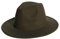 VPbao Klassische 1920er Gangster Trilby Filzhut im Fedora-Stil – Unisex Damen Herren breite Krempe Panama Jazz Hüte Gr. M, Reine Farbe Grün.
