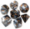 CREEBUY Polyedrisches Würfelset für Dungeon and Dragons, MTG, Rollenspiele, D20, D12, D10, D8, D6, D4, Schwarz-Weiß