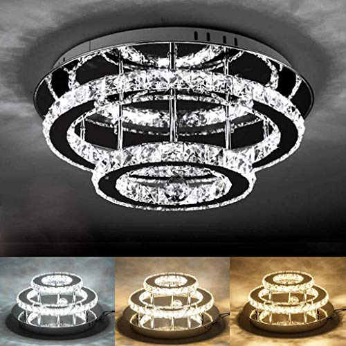 LED Kristall Deckenleuchte Moderne K9 Kristall Deckenlampe 36W Dimmbar Mit Fernbedienung Schlafzimmer Wohnzimmer Küche Beleuchtungssystem Dekorative Lampe