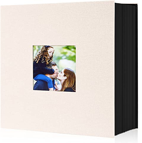 Benjia Fotoalbum, 15,2 x 10,2 cm, Leinen, 600 Taschen, Fotoalben für Quer- und Hochformat, 10 x 15 cm, Beige