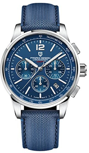 Pagani Design Herrenuhr Chronograph Analog Quarz 100M wasserdicht Edelstahl Uhren für Herren Casual Sport Business Geschenk