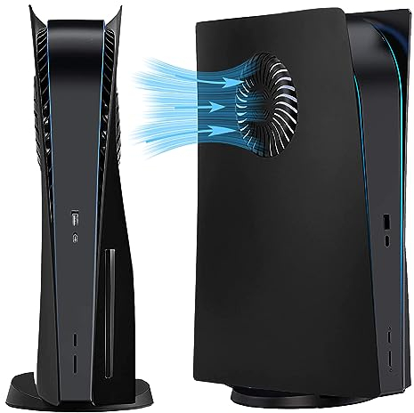 Placche frontale con sfogo di raffreddamento Copertura della console per Disc Edition laterale di ricambio Accessori per coperture Custodia rigida antigraffio e antipolvere nera