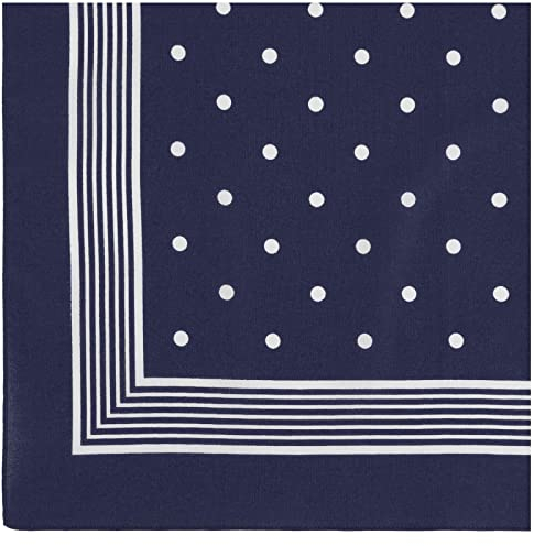 modAS Vierecktuch Bandana Kopftuch ca. 54x54 cm- Tuch in verschiedenen Designs und Farben aus Baumwolle in Blau mit Punkten