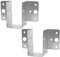 AERZETIX - C58648 - Juego de 2 Zapatos de viga con alas exteriores 41x45x70mm - con 14 agujeros - en acero galvanizado Z275