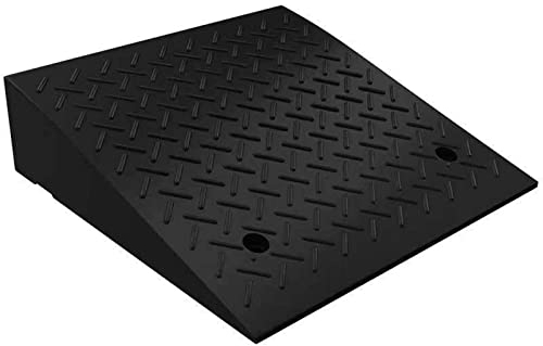 FGYAHOKN Bordsteinrampe Rollstuhl 50x50x18cm, Tragbare rutschfeste Bordstein Rampe, Auffahrrampe Schwellenrampe, Rollstuhlrampe Türschwellenrampe, Für Durchgänge