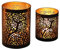Teelichthalter Metall Windlicht Deko Schwarz Gold Muttertag Ostern Deko Windlichter 2-er Set