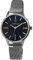 Adrina Damen-Uhr Meshband Edelstahl Magnetverschluß Quarz Analog 1300023 (silberfarbig dunkelblau)