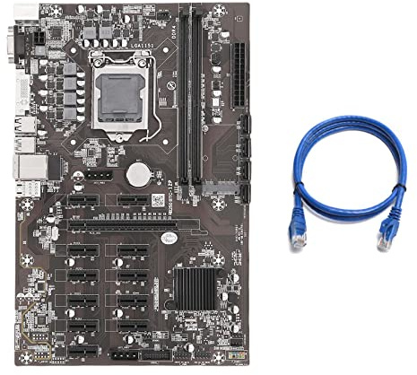 Nicfaky B250B ETH Mining Motherboard+RJ45 Network Cable LGA1151 DDR4 12XGraphics Card Slot MSATA SATA3.0 for BTC Mining