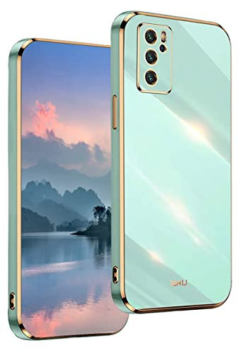 UPLAI Hülle für Oppo A16/OPPO A16s/OPPO A54s, Ultra Dünn Stoßfest Handyhülle mit Mode-Galvanik-Design, Prämie TPU und Sanft Silikon Schutzhülle.(Grün)
