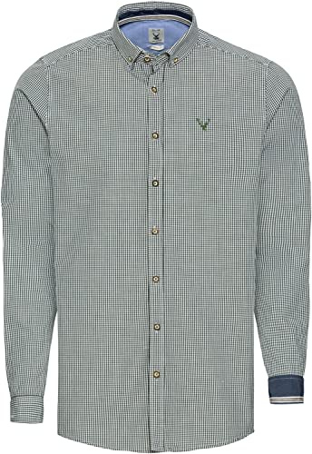 Pure Karo-Hemd Slim Fit Grün XL