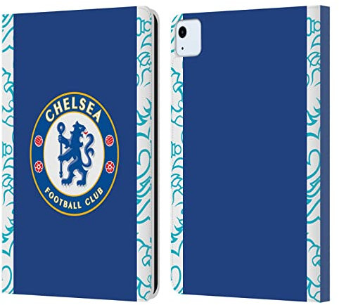 Head Case Designs Licenciado Oficialmente Chelsea Football Club Casa Equipaciones 2022/23 Carcasa de Cuero Tipo Libro Compatible con Apple iPad Air 2020/2022
