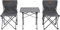 Rainberg Foldable Camping Table Set with 2 Chair, Outdoor Indoor Use for BBQ, Picnic, Garden Parties, Foldable Portable Design. (Small Table with 2 Chairs, Grey)