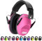 Dr.meter Cascos Antiruido Niños, Cascos Insonorizados Protectores de Oído para Niños Protectores Auditivos Cascos Ruido Orejeras Antiruido con Almohadillas Suaves Rosa Roja