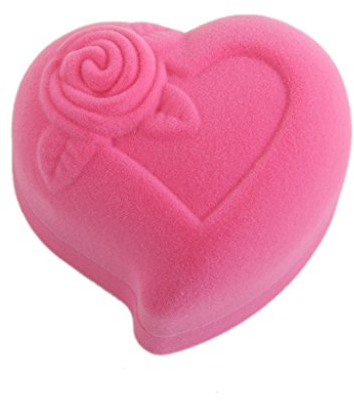 Plush Gift Box Velvet Jewelry Box - Peach Blossom Ring Box Pink