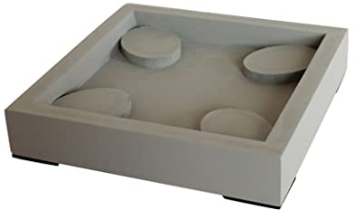 LIMKOO Soucoupes en Pot pour Plantes Plante Soucoupe ménagers Plante Eau châssis carré Plateau Plante Salon Plante Plante Poteau Fleur Pot Soucoupe de Jardinière (Color : Gray, Size : 30cm)