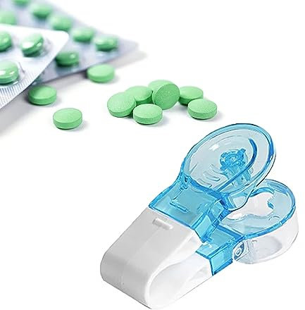 YEJAHY Engeliebe Mimi Tragbare Pillendose,Tragbarer Pillenöffner, Hilfsmittel, Pillenmacher, Splitter mit Aufbewahrungsbox, kein Kontakt, einfach herauszunehmen – 1 Stück