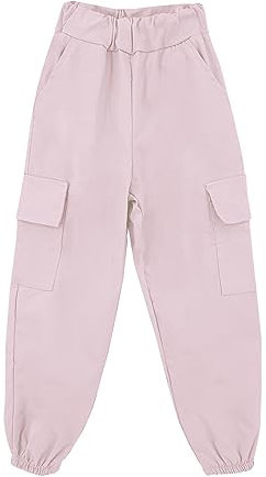 JOPHY & CO. Pantalone Bambina Cargo Streetwear Multitasche (cod. 8800) (14 Anni, Rosa Antico)