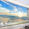 SUHANGSILK Papier Peint Panoramique Plage Mouette Paysage Marin Nature Paysage Peintures Papier Peint Soie 3D Tapisserie Poster Decoration Murale Chambre Salon, 350x250cm(L x H)