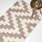 Homescapes Malina Teppich geometrisch Creme-braun 90x150 cm, Baumwollteppich waschbar, Indoor-Teppich Zickzack-Muster