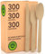 Set Posate Ecologiche in Legno di Betulla 300 Forchette + 300 Coltelli + 300 Cucchiai - Monouso 100% Naturali Biodegradabili e Compostabili Usa e Getta