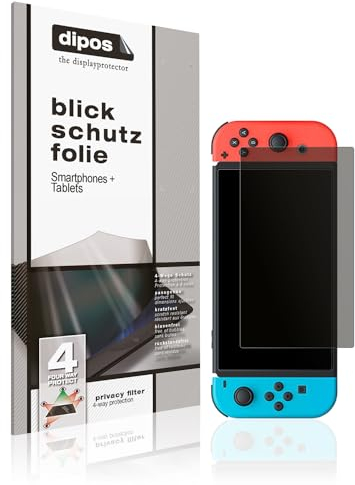 dipos I Blickschutzfolie kompatibel mit Nintendo Switch OLED Display-Schutzfolie matt mit 4-Wege Sichtschutz-Effekt