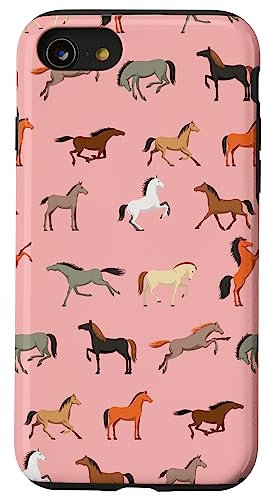 iPhone SE (2020) / 7 / 8 Horses Pattern, Horse Lover Women Girls Horses Case