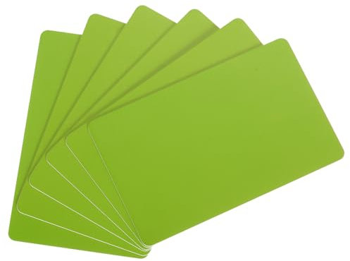 QUARKZMAN 20 Stück leere PVC-Karten, 30Mil Grafikqualität Plastikkarten glänzend wasserdicht für Foto-ID-Badge-Drucker, Grün