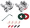 sourcing map Battery Terminal Connectors, 4 Way Quick Release Disconnect Battery Terminals, Positive Negative Battery Copper Cable Ends for Cars Boats with Wrench, Insulation Pad, White Silver