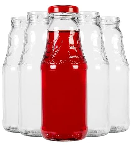 SUPERBUTELKI.PL Kleine Flaschen zum Befüllen Saft 330ml - Schraubverschluss Flaschen - Likörflaschen zum Befüllen Glasflaschen - Einmachflaschen - Einmachflaschen 100 Stück
