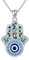 CUPENDA Hamsa Hand Böses Auge Halskette Sterling Silber Hand der Fatima Evil Eye Anhänger viel Glück Schmuck für Frauen