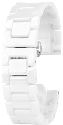 AXTGBHL 20MM 22MM Keramikarmband Armband Damen Herren Armband Fit for Omega Fit for Casio Fit for Armani Fit for Huawei GT2 GT3 Fit for DW Fit for KC Fit for Samsung Keramik-Uhrenarmband(4102-white,20