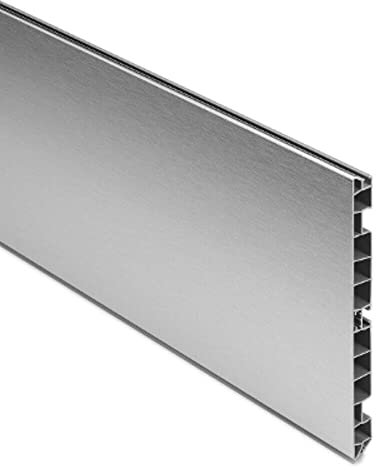 Generico Zoccolo per Mobili e Cucine in Alluminio Altezze 10, 12, 15 cm Lunghezza 100 cm - Dimensione Disponibile: H 12 x 100 cm