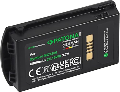 PATONA Premium Akku für Zebra MC3200, MC32N0, MC32N0-S, MC3300, Motorola | Ersatz für Zebra BTRY-MC32-01-01, BTRY-MC32-52MA-01, BTRY-MC32-52MA-10, BTRY-MC33-52MA-01, Motorola 82-000012-01 | 3,7V