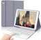 IVEOPPE Funda Teclado para iPad 9/8/7 generacion 10.2/Air 3 10.5/Pro 10.5 con Touchpad, Teclado Trackpad Español Ñ QWERTY Bluetooth Desmontable para iPad 2021/2020/2019, Púrpura Lavanda