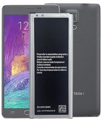 MUKUZI Batterie compatible avec Galaxy Note 4 SM-N910 téléphone portable (remplacement pour EB-BN910BBE)