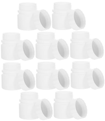 Cabilock 12stücke Hdpe Nachfüllbare Flaschen Mit Schraubverschluss Kleine Leerbehälter Zur Sicheren Aufbewahrung Von Pulver Medikamenten Tabletten Leicht Und Auslaufsicher Für Unterwegs