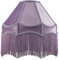 Handmade Victorian Empire Pendant Lampshade in Soft Lilac Velvet with Embroidered Trims and Long Tassels | 40cm x 26cm | for Pendant Floor or Table Lamp by Happy Homewares