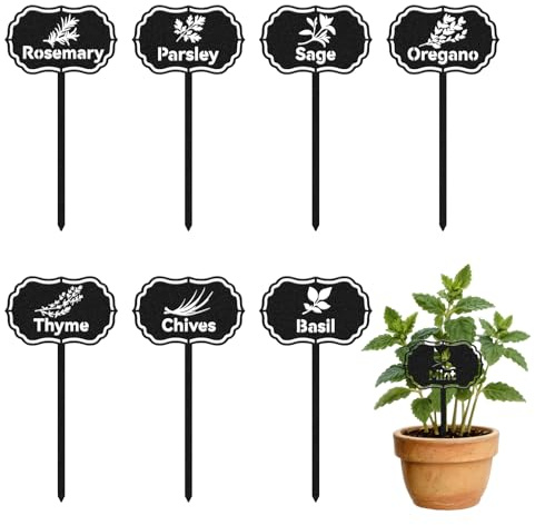 CUTHOLLOW 8er-Pack Lebensmittelgewürze Gartenstecker dick Metall