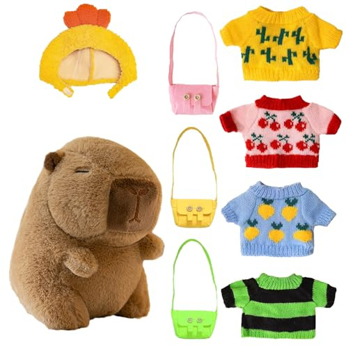 Hogvinnatil Capibara Plüsch | Capibara Plüsch Spielzeug Für Kinder - Realistische Puppe Wohnkultur Geschenk Für Geburtstag Weihnachten Kinder Erwachsene