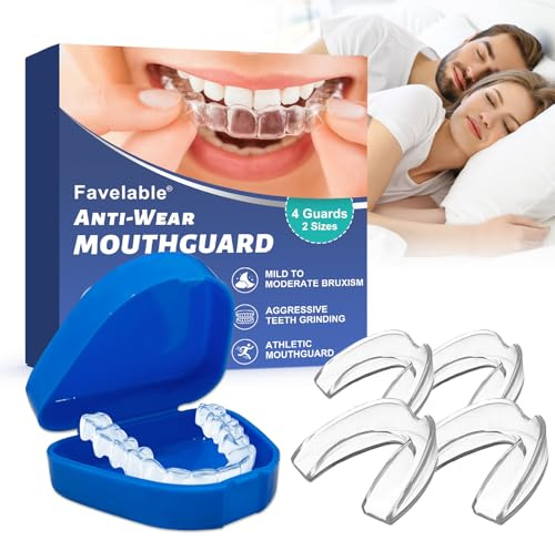 4 Pièces Gouttière Dentaire, Protège-Dents de Nuit, 2 Tailles Disponibles, Améliorer la qualité du sommeil, Simplicité d'utilisation, Pour hommes et femmes
