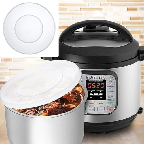 5 Qt and 6 Qt Silicone Pot Lid for Instant Cooker Accessories, and BPA, Creates Secure Seal on Inner Pots for Storing Leftovers and Cooking