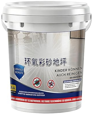 Genérico Pintura Epóxica para Suelos | Autonivelante de alto brillo - Pintura Epóxica Arenada para Hormigón | para Interiores Exteriores Garaje Hormigón Edificio Casa Hogar