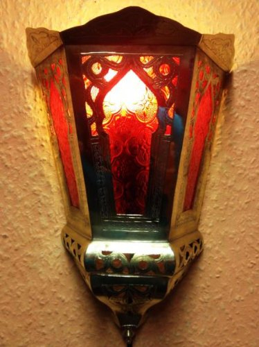 Marrakesch Orient & Mediterran Interior Orientalische Wandlampe Souraya Rot