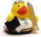 Duckshop I Badeente I Quietscheente I City Duck Frankfurt I L: 7,5 cm I inkl. Badeenten-Schlüsselanhänger im Set