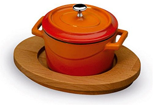 Agnelli Bandeja Redonda Ollas Mini Cazuela, Madera, Natural