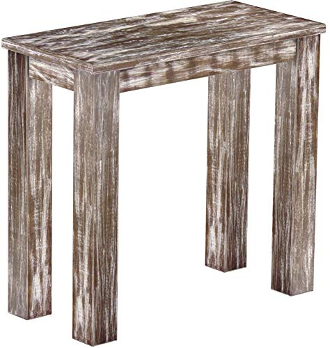 Barbank 80 cm Rio Classico Shabby Antik Eiche Pinie Massivholz Hochbank Konsolentisch Holzbank - Größe und Farbe wählbar Brasilmöbel