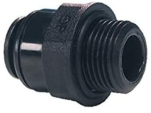 Speedfit Adapter für metrische John Guest, gerader Adapter, 12 mm Rohrdurchmesser x 1,27 cm BSP-Gewinde.
