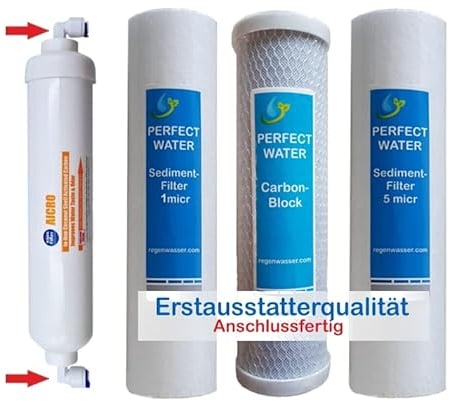 RETEC 10 Zoll Filterset 1/2 Jahre für 5 Stufige Osmoseanlagen Ersatzfilter Filter
